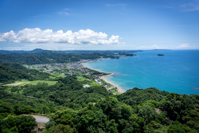 鋸山山頂から見た風景