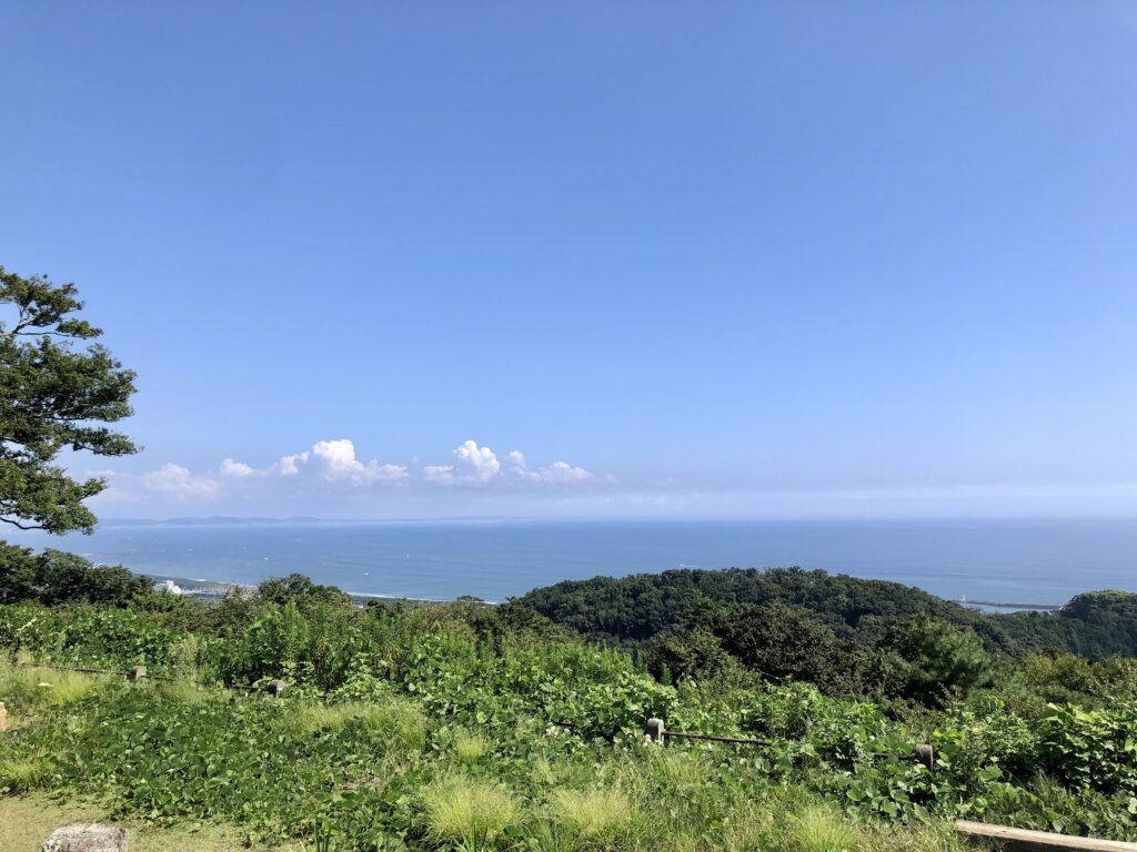 湘南平ハイキングコースから見た海