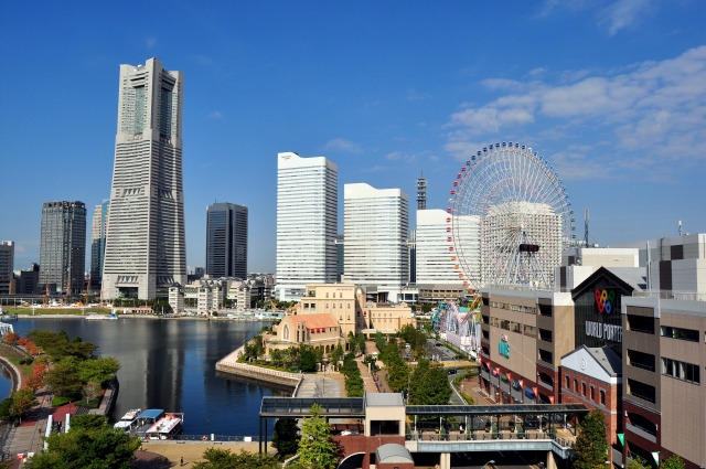 横浜みなとみらい21地区の風景