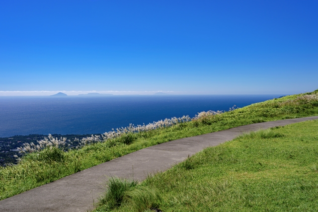 伊豆高原の大室山からの景色