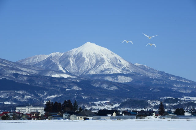 冬の会津磐梯山