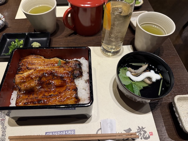 上諏訪にある天龍で食べたうな重