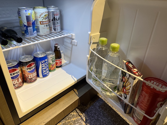 名古屋マリオットアソシアホテルの客室ミニバー